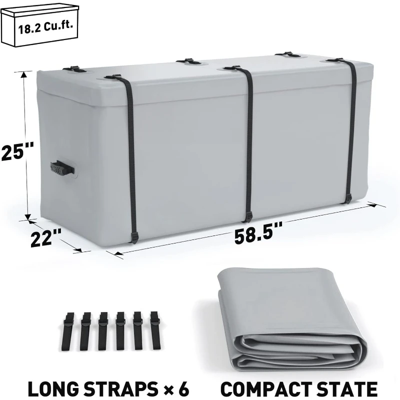 Engate cesta de carga combo dobrável reboque engate cesta de carga se encaixa 2 "receptor vem com saco de carga engate estabilizador rede de carga