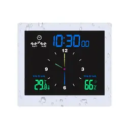 Digital Clock Waterproof Bathroom Wall Clock Shower Suction Wall Stand Alarm Timer Temperature Humidity Alarm Meter