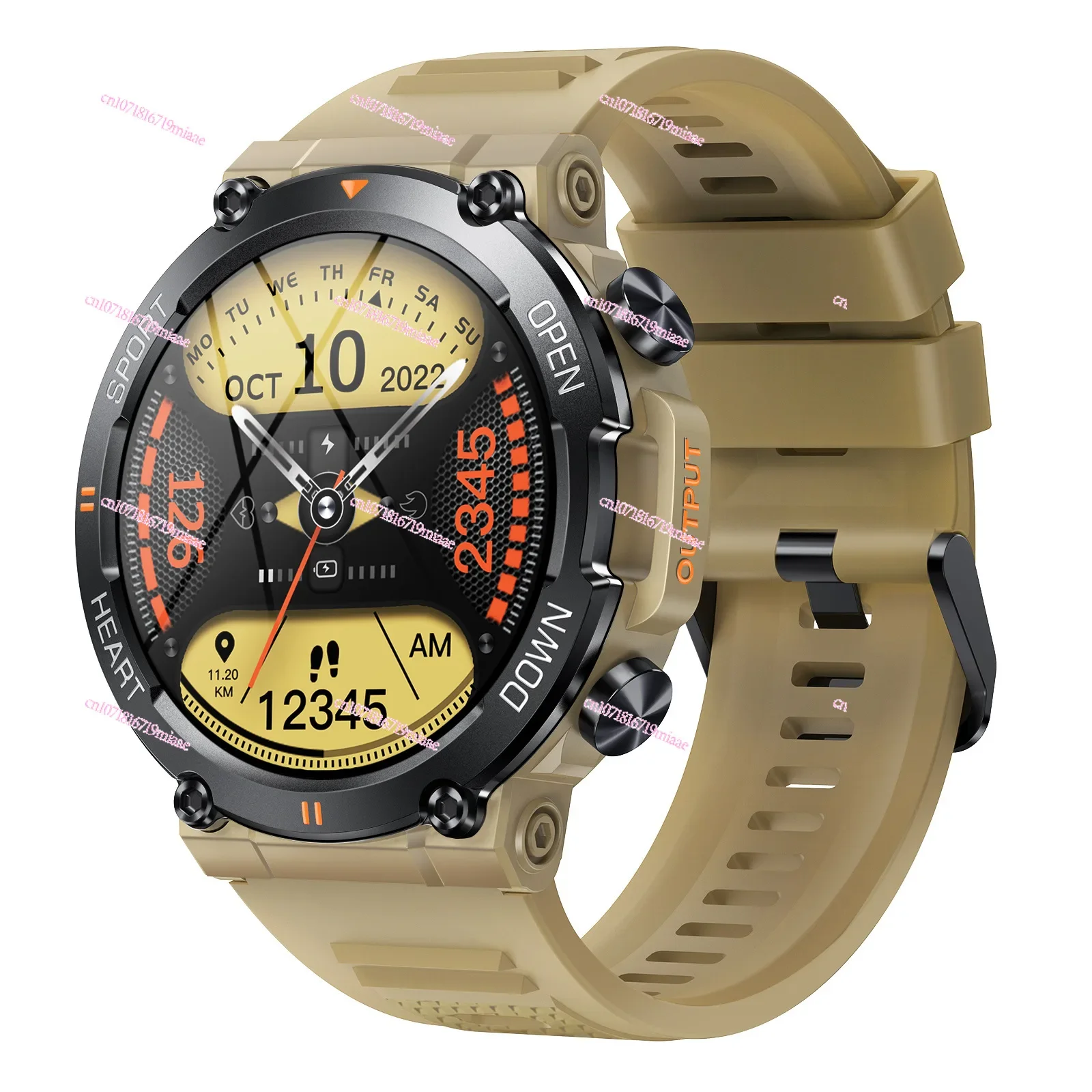 K56PRO Bluetooth call sports watch heart rate calorie round screen music weather 1.39 inch intelligent health monitoring