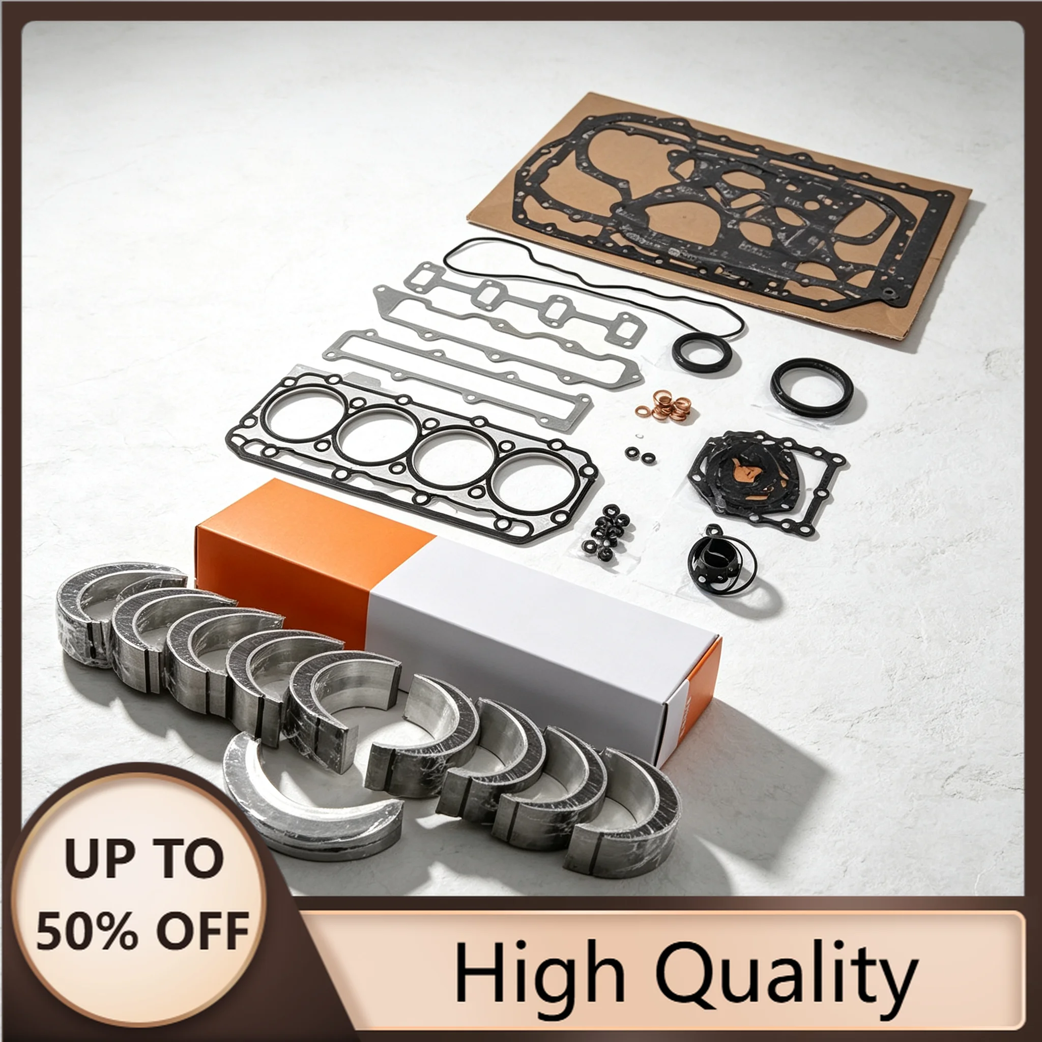4TNV86 Full Gasket Kit Set+Crankshaft Main Bearing Con Rod Bearing For YM With Cylinder Head Gasket Overhaul Rebuild Kit