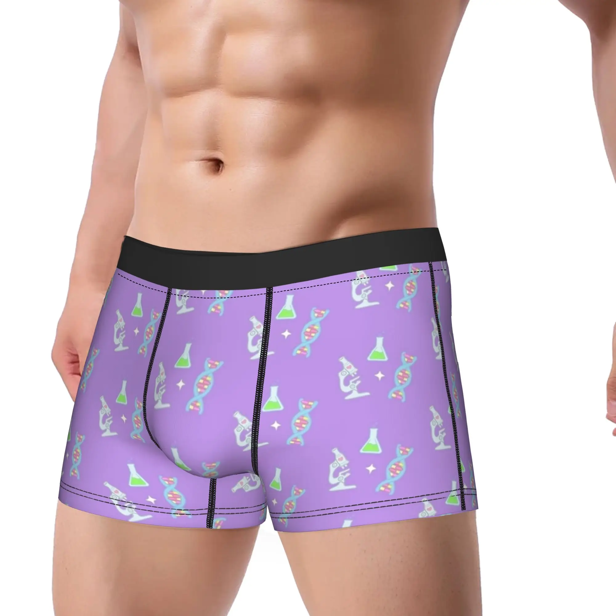 Custom Biology And Chemistry Lab Work Underwear Men's Shorts Briefs Breathable Boxershorts High Quality Plus Size Underpants