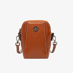 Hifashion 2-warstwowa skóra bydlęca prawdziwej skóry Mini torby na ramię Crossbody dla kobiet 2024 Trend projektant torebki damskie na telefon komórkowy