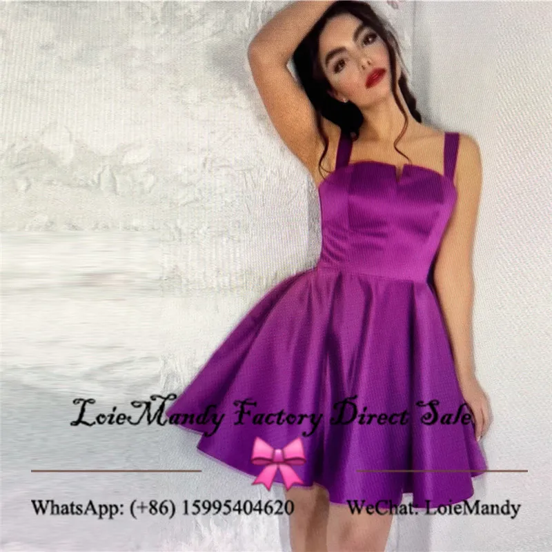 Elegante vestido curto de formatura sem encosto feminino, cetim luxuoso, vestidos de festa, vestido curto tamanho grande formal