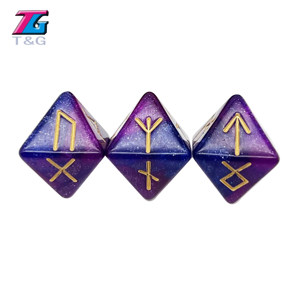 3 stück Astrologie Würfel 8-Seitige Tarot Dice Polyhedral Perle Muster Würfel für Divination Astrologie Tarot Karten Zubehör