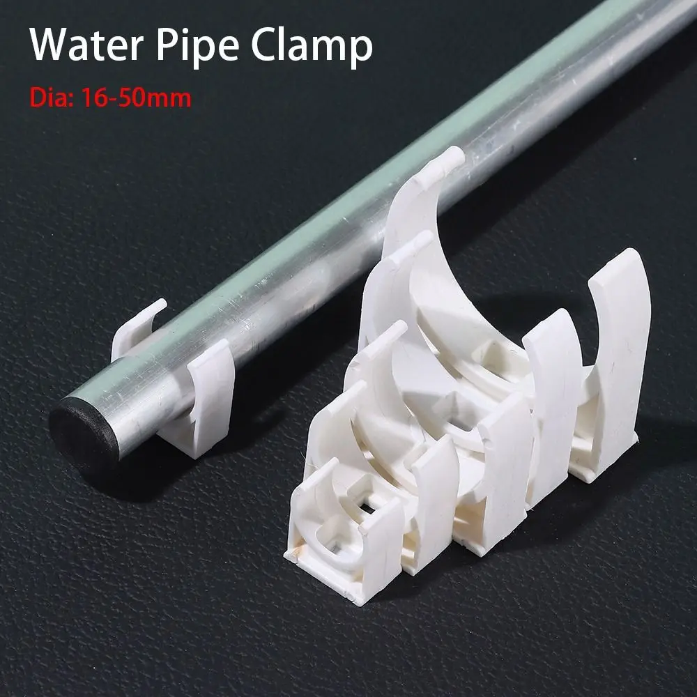 10Pcs Garden Irrigation Pipe Clamp Aquarium Fish Tank Watering Adapter Water Tube Holder 16/20/25/32/40/50mm Fixed Snap Fittings