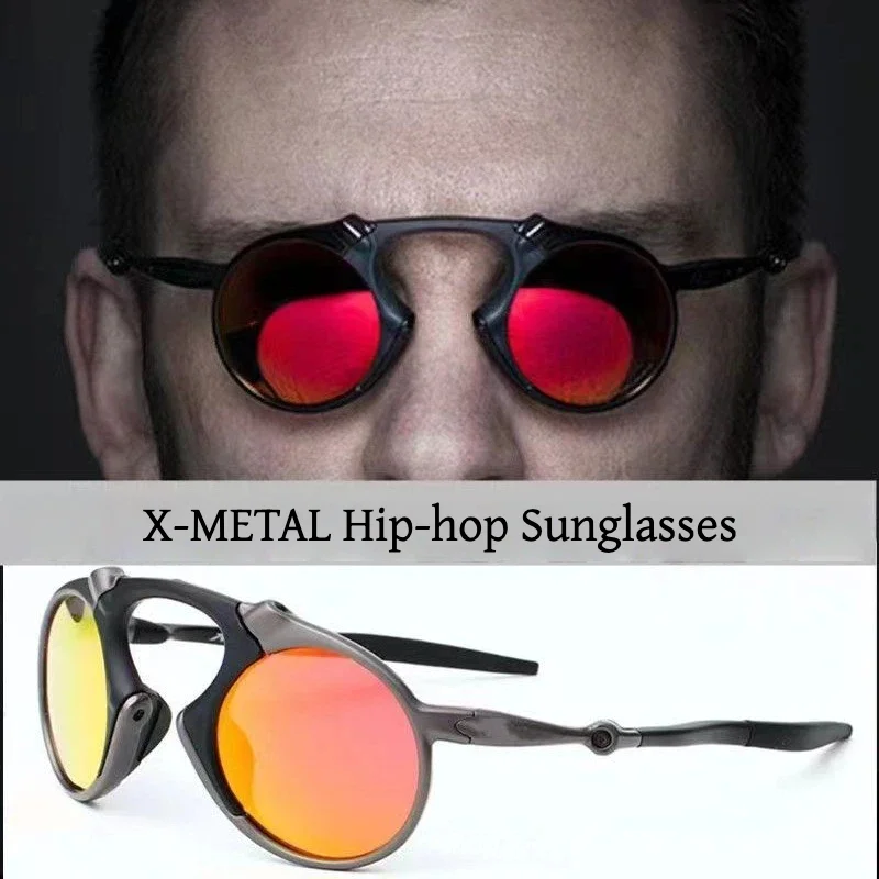 

X-METAL Hip Hop Sunglasses Trendy Unisex Zinc Alloy Frame Sun Glasses for Outdoor