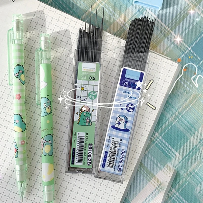 

4Pcs Mechanical Pencils with 0.5MM Lead Refills Set Sketching Drawing Pencils with Small Eraser for Students Child