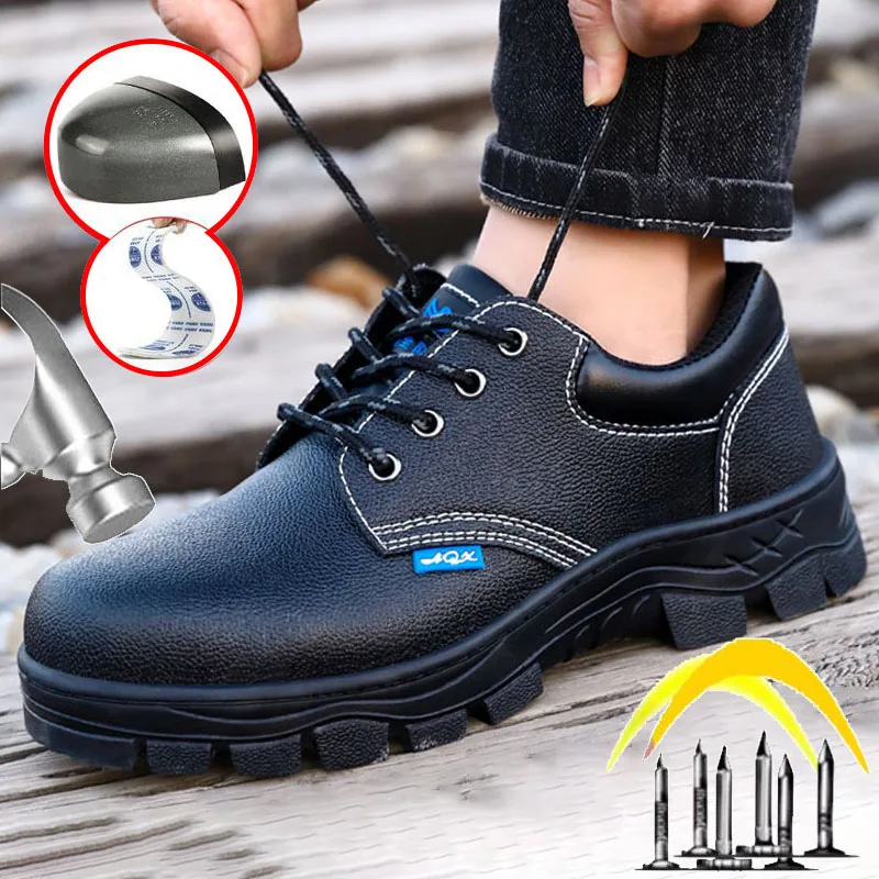 Resistant Men Sneakers Male Anti Smashing Anti Piercing Footwear Non Slip Labor Safety Shoes Man Steel Toe Casual Work Shoes