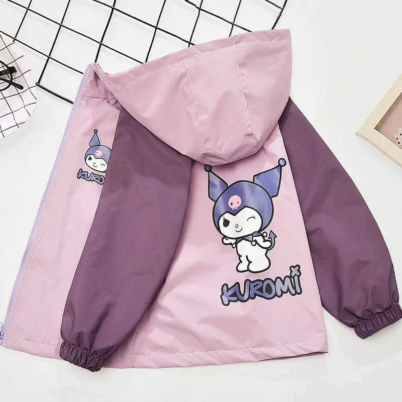 

Sanrio Kulomi's new girls' coat spring and autumn cute outdoor baby girl children's waterproof spring and autumn jacket