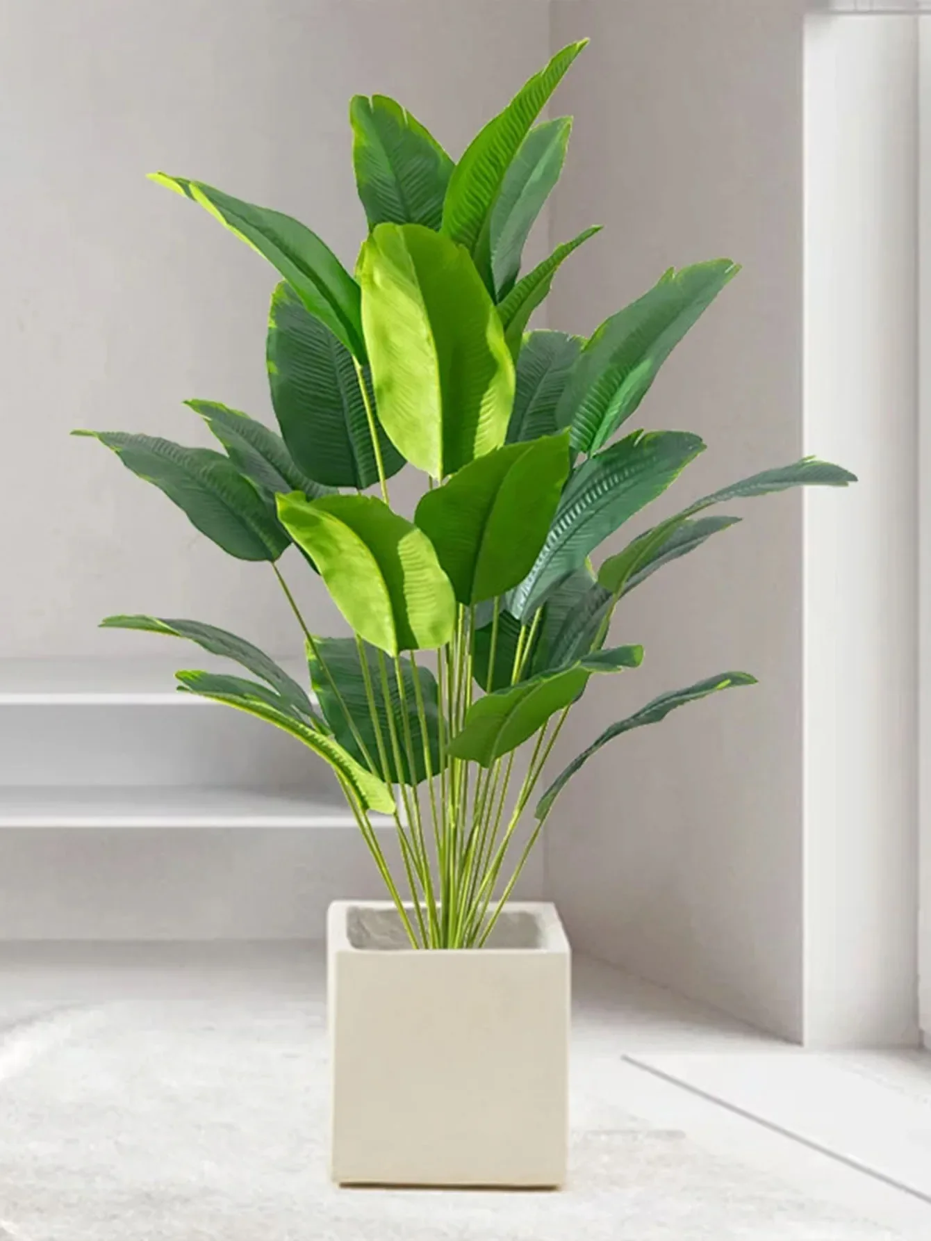 1 pz piante artificiali grande palma tropicale piante di Banana finte foglie vero tocco plastica Monstera pianta per la decorazione del giardino di