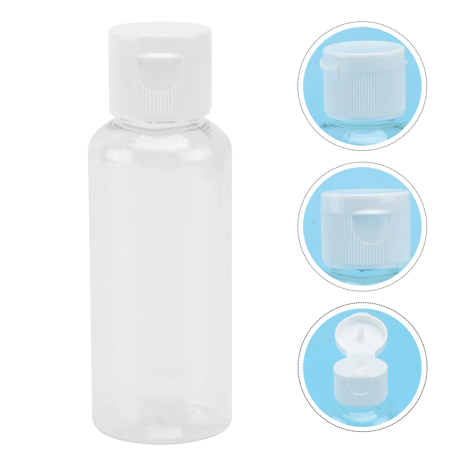 

15 Pcs Travel Bottles for Toiletries Spray 50ml Containers Liquid Shampoo White