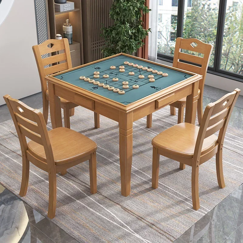 hand rub integrated household with drawers Chinese chess and card  table and chairs