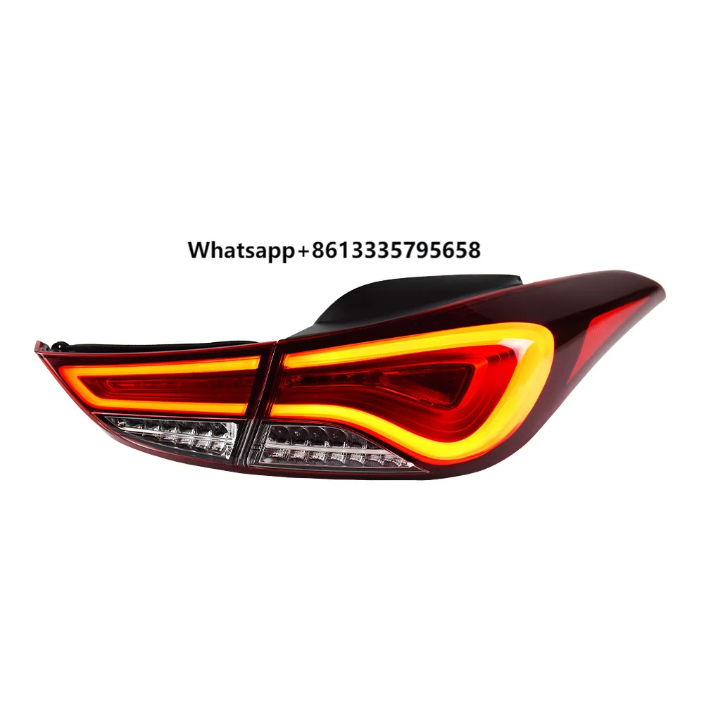 

Car Lights for Elantra 2012-2016 LED Taillights Rear Fog Lamp Dynamic Turn Signal Highlight Reversing and Brake Assembly Upgrade