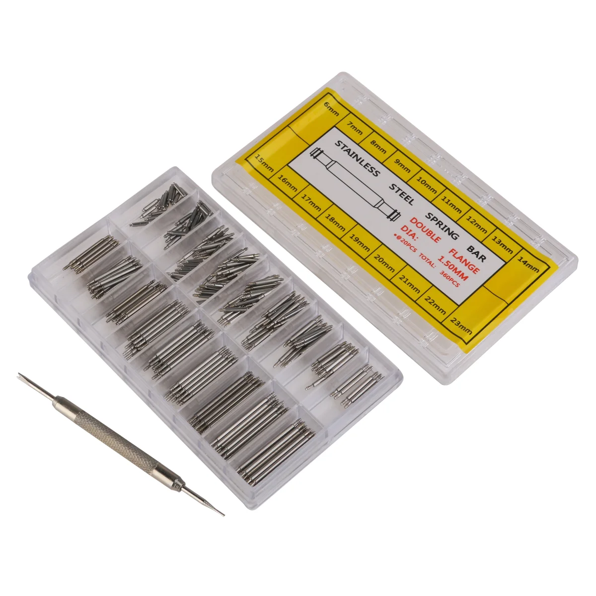 

360 Pcs Watch Replacement Tool Kit Stainless Seamless Lug Removal Spring Bar Tweezers