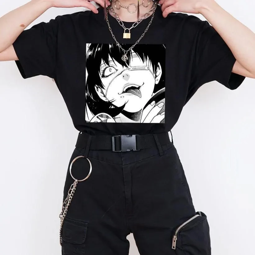 Camiseta Midari Ikishima Kakegurui, camiseta de cosplay de anime, camiseta Kakegurui, camiseta holgada y transpirable de verano para hombres y mujeres