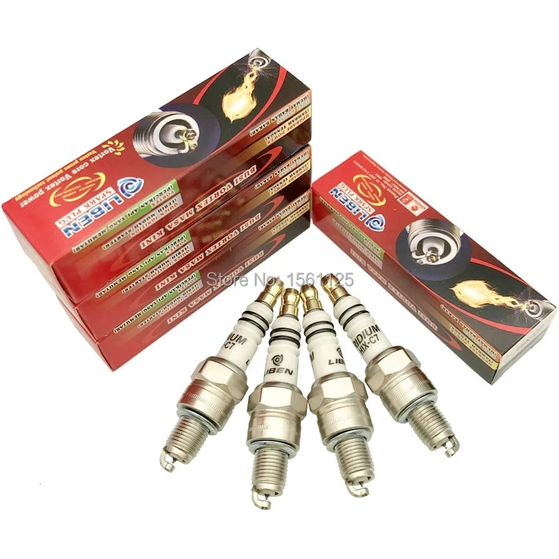 1 2 4PCS 100% VORTEX IRIDIUM Spark Plug HIX-C7 for TT-R 125 U22FS-U Z7G CR7HIX CR7HSA C7HSA CR7HGP IUF22 IUF20 J4520 CR6HSA