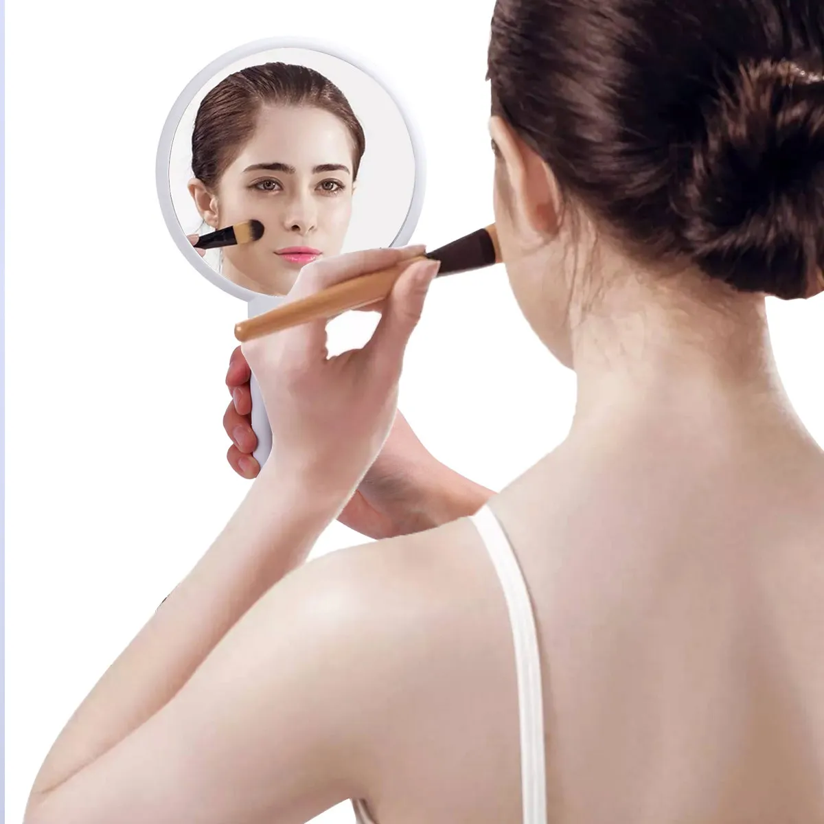 

Зеркало увеличительное 10X, круглое, элегантный дизайн для столешницы, четкое отражение, идеальное зеркало для макияжа для женщин и мужчин, складное, для ванной комнаты