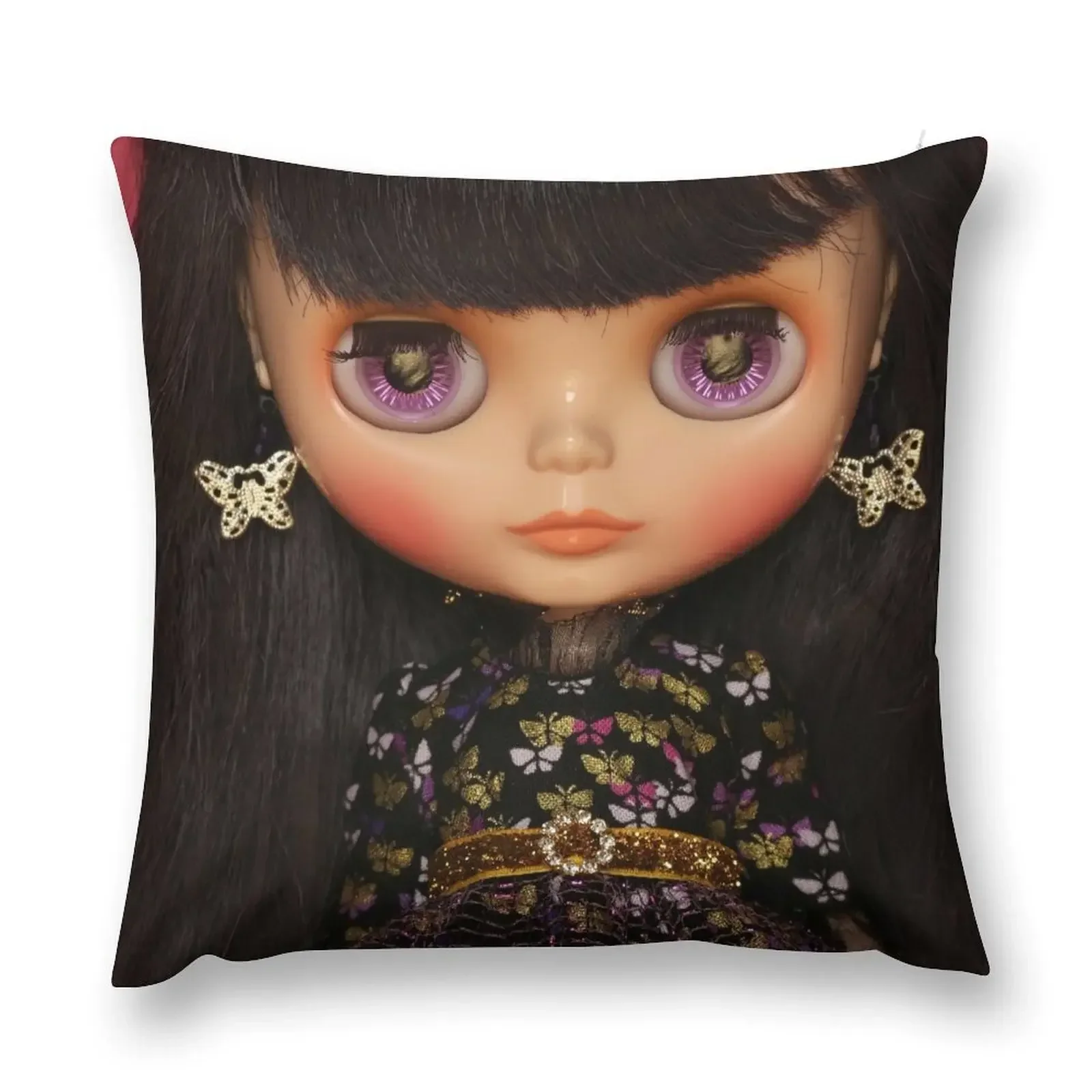 Blythe x Anna Sui wearing Kult of Kulta Throw Pillow Christmas Pillows Decorative pillowcase pillow