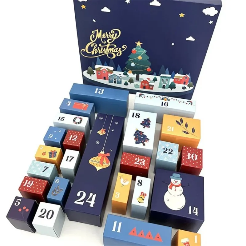 Customized query24 Days Christmas Advent Calendar Gift Box Countdown Calender Gift Empty Cabinet Surprise Navidad Gifts for Best
