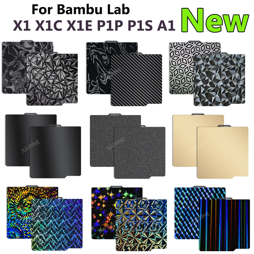 

X1C P1P P1S A1 X1 Build Plate With Anti-scalding Sheet For Bambu Lab Plate Smooth PEI Sheet PEO PET for Bambulabs X1 P1p p1s