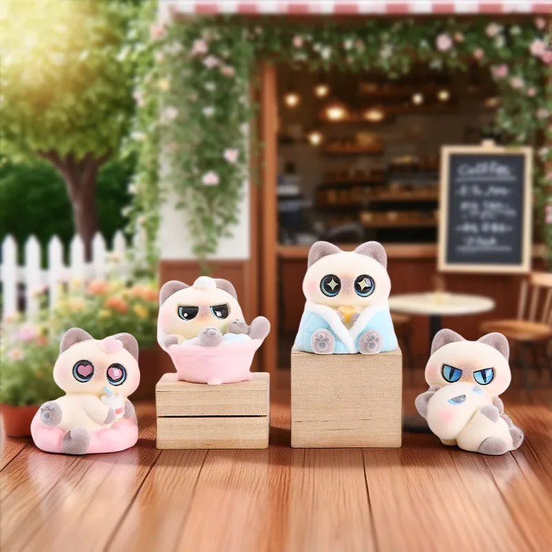 Siam Cat Daily Mystery Box Creative Tabletop Pet Figurine Trendy Desktop Decoration Cat Toy
