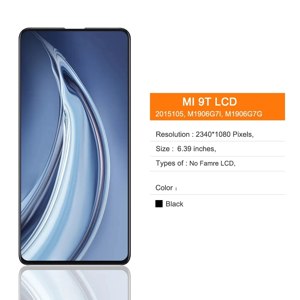 Imagem -02 - Tela Amoled Lcd para Xiaomi mi 9t 639 Polegadas com Moldura para Redmi K20 Pro K20 Montagem Digitalizador de Tela Sensível ao Toque