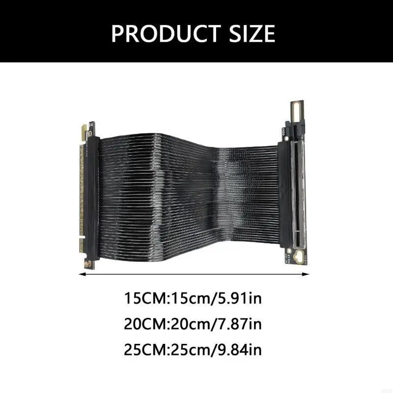 900F PCIE 5.0 X16 수직 GPU 장착을위한 직각 확장 케이블 서버의 빠른 속도 데이터 전송.