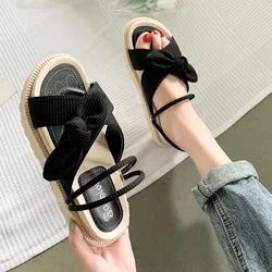 Women Sandalias Summer Fairy Style 2024 New Fashion Student Platform Roman Lady Sands Flat Shoes Cute Slippers