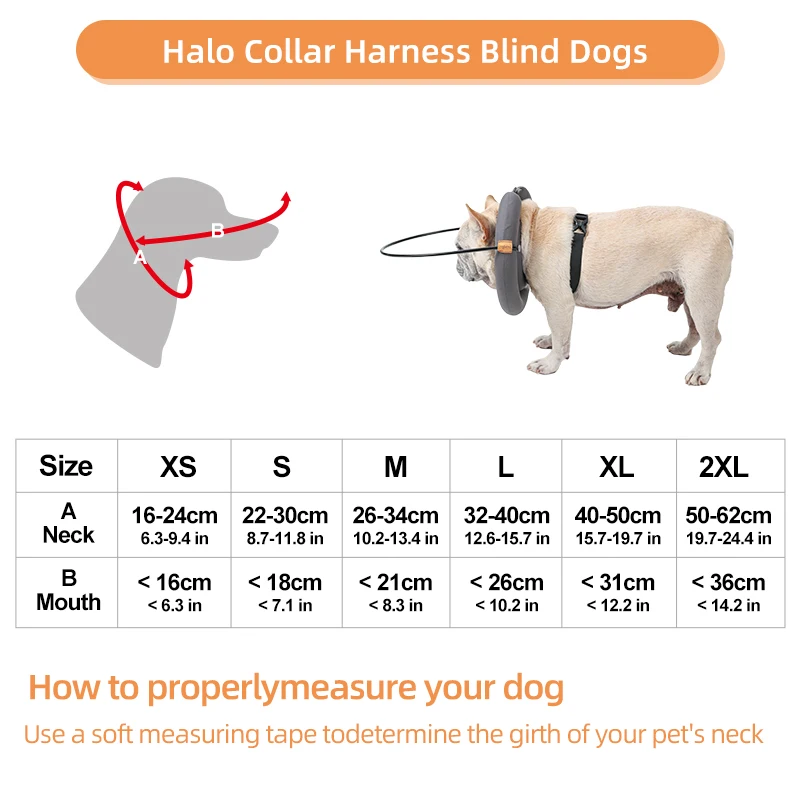 1pc Pet Harness Guiding Device Blind Dog Harness Adjustable For A Custom Fit Protective Pet Anti Collision Ring 2024 Pet Supply