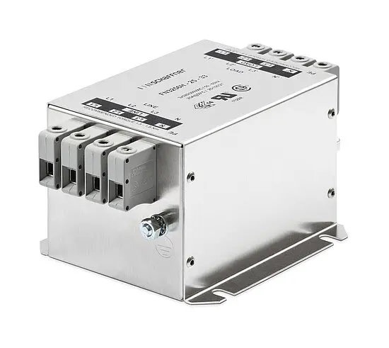 

Schaffner FN3256 Компактный 3-фазный фильтр промышленного оборудования/оборудования 64A 520VAC Нейтральный FN3256H-64-34 RFI LC RC Сети 3-й