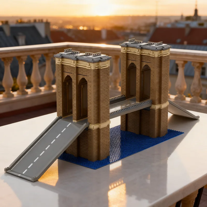 

3065pcs MOC Brooklyn Bridge City Model Building Blocks DIY Gift Creative Collectible Display Decor Premium Adult Kids Desk Home