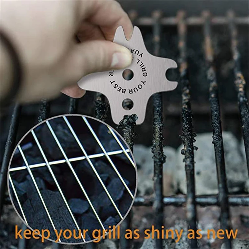 Portable Metal BBQ Grills Grate Cleaner Cleaning Barbecue Scraper Scrubber Tool Grill Cleaning Barbecue Cleaning Grill Scraper