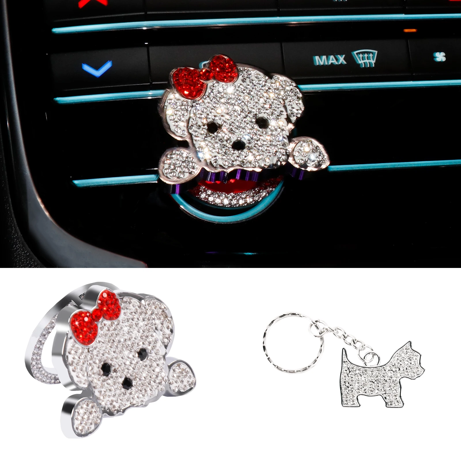 

Car One-click Start Button Interior Engine Ignition Start Stop Button Protective Cover Crystal Decoration Car Accessories