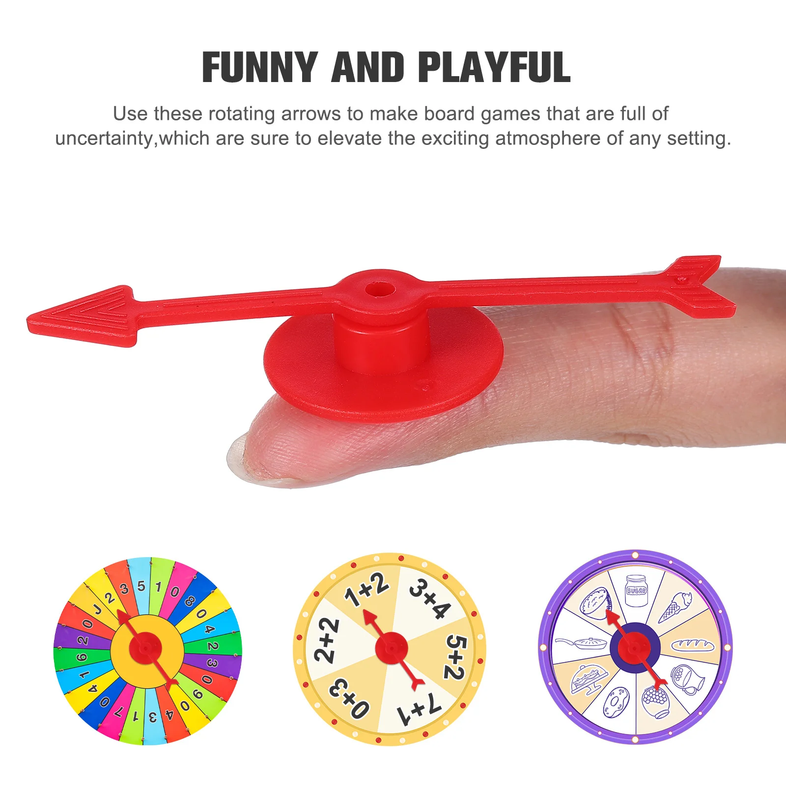 25 Pcs Rotating Board Game Toy Arrow Spinners Inflatable Party Props Plastic Pointer For Classroom