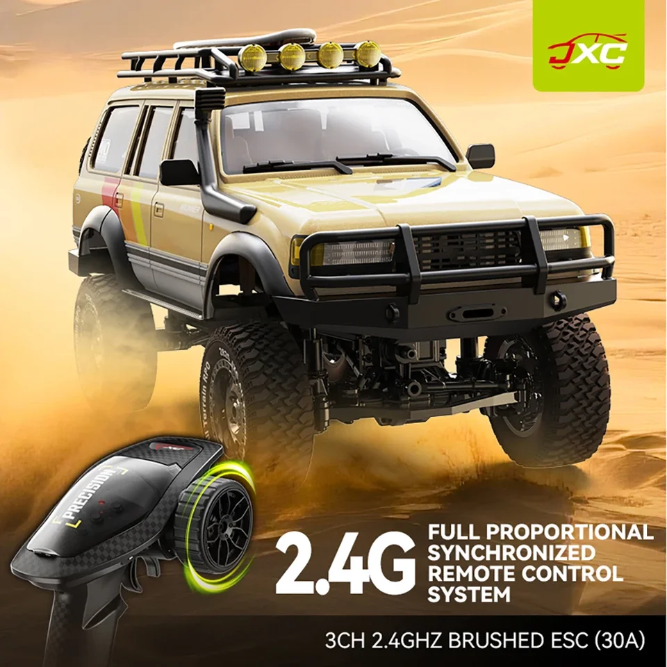 JXC LC80 4WD ブラシ付きRCロッククローラー 2.4GHz RTR 1/12 電動