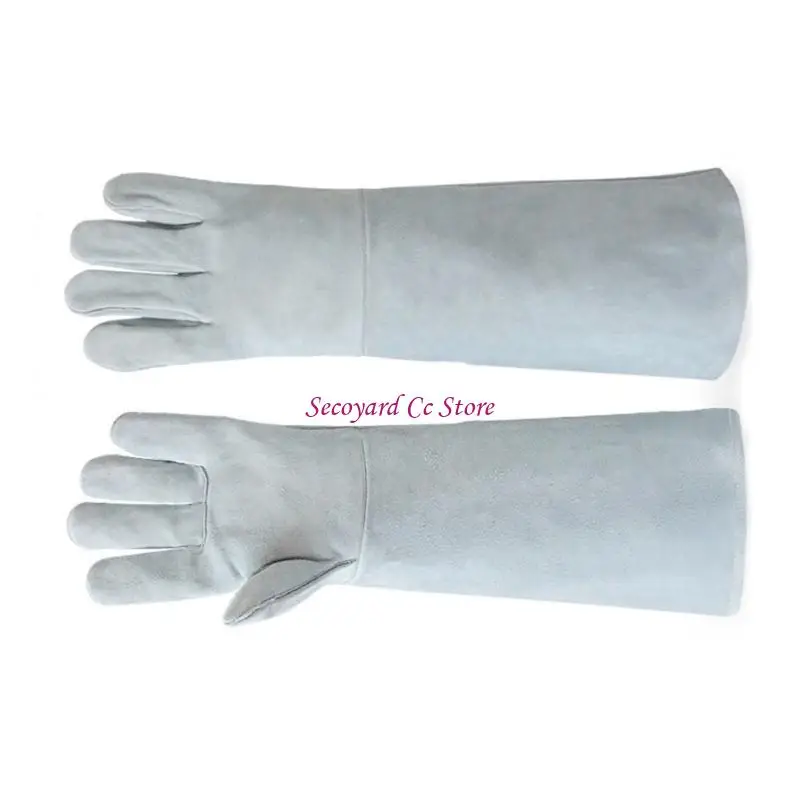 N3UC Heavy Duty Leather Work Gloves Comfortable Fleece Lined with Extended Protective, Soft Lining for Various Industrial Use