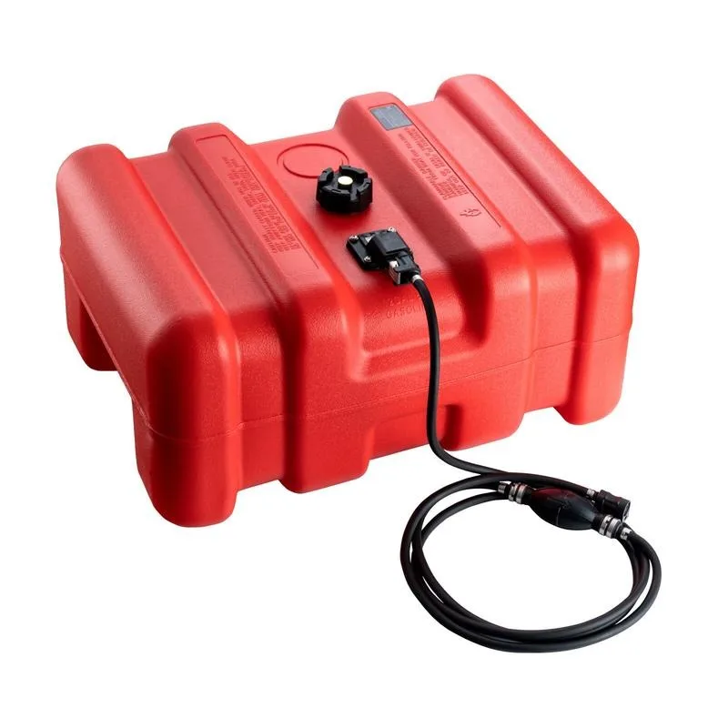 Marine Fuel Tank, 14.53 Gallon/55L, Portable Boat Fuel Gas Tank for Outboard Engine Boats, Plastic Outboard Marine Boat Fuel Tank with Hose, Easy to Carry for Yacht, Fishing Boat, Deck Boat, Red view 8