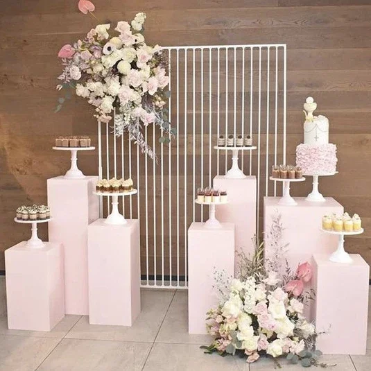 Dessert Table Cake Stand Birthday Party Event Backdrop Base Plinth Pedestal Stand Cube Acrylic Display Rack Wedding Decoration