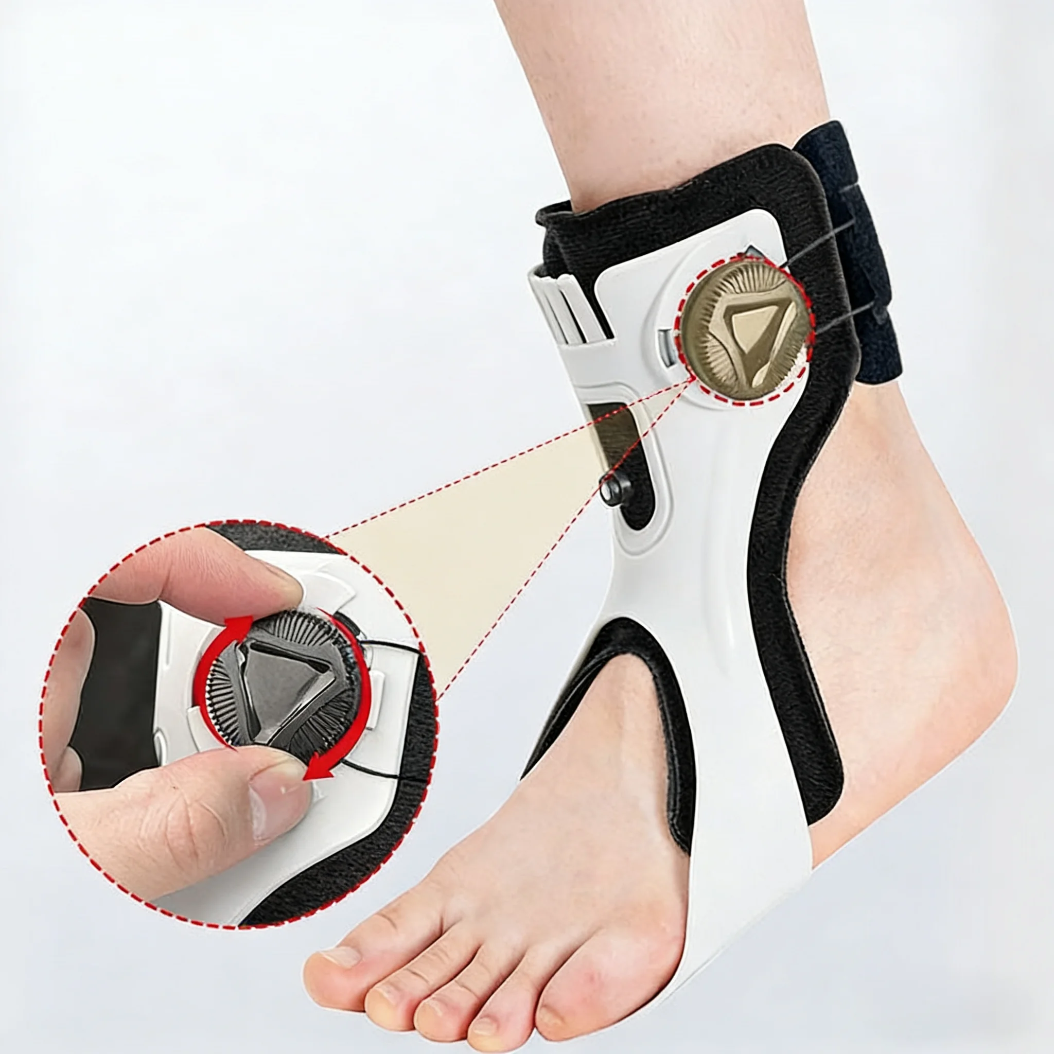

Rotary Knob Drop Foot with Inflatable Gasbag Balance Foot Corrector Ankle Support for Hemiplegia Patient Stroke Shoes Walking