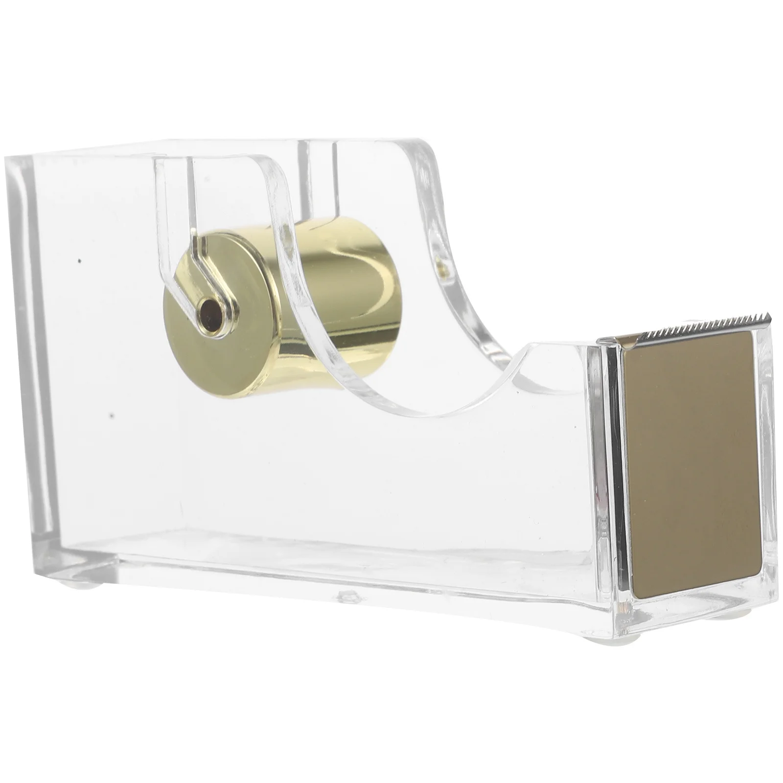 

Acrylic Tape Dispenser Portable Compact Sturdy Tape Cutting Tool For Office Home Stationery Use Desktop Holder Organizer