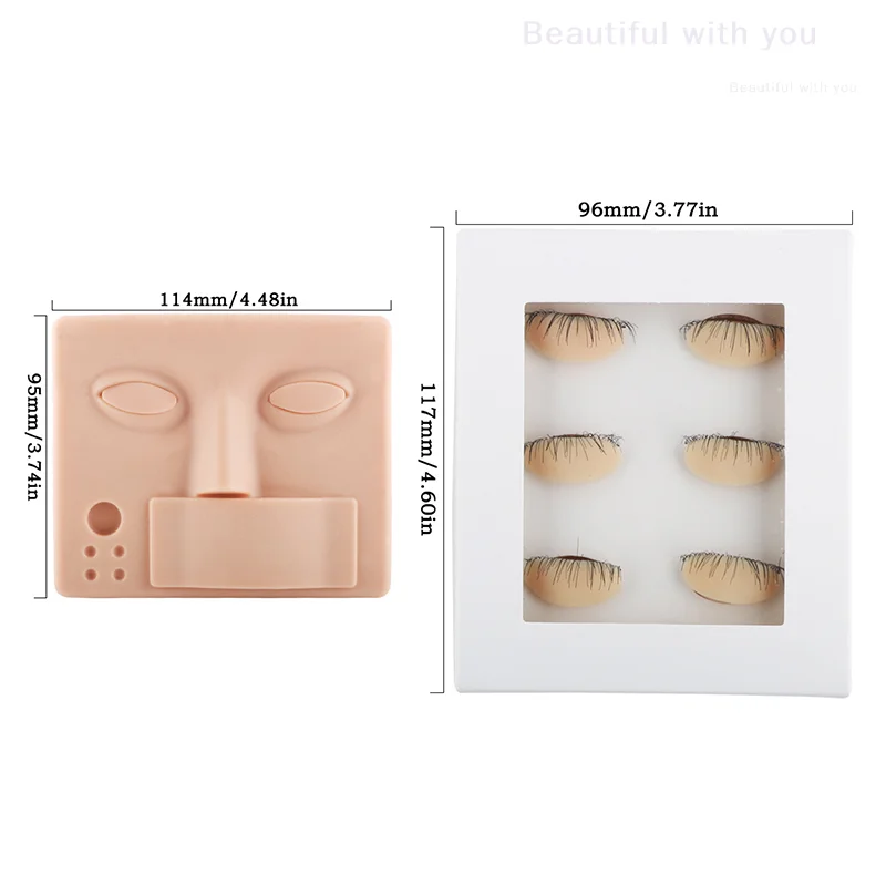 新しいマネキンヘッドまつげエクステ練習用メイクアップアクセサリー取り外し可能な目付きつけまつげ移植トレーニングモデルヘッド