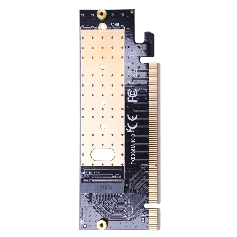 Adaptador Ssd M.2 Nvme, tarjeta controladora M2 a 3,0 Pcie X16, interfaz de clave M, compatible con Pci Express 3,0 X4 2230-2280