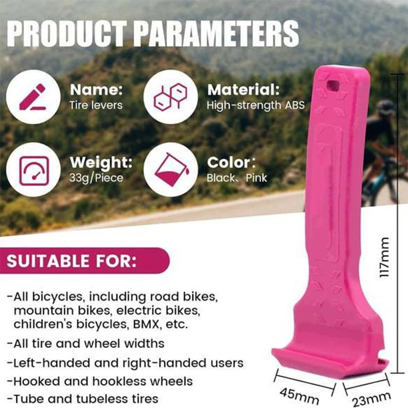 

2 In 1 Bicycles Tyre Lever Crowbar Bike Tire Tyre Changing Tool Cycling Pry Bar Portable Maintenance Gadget For Road Bicycles
