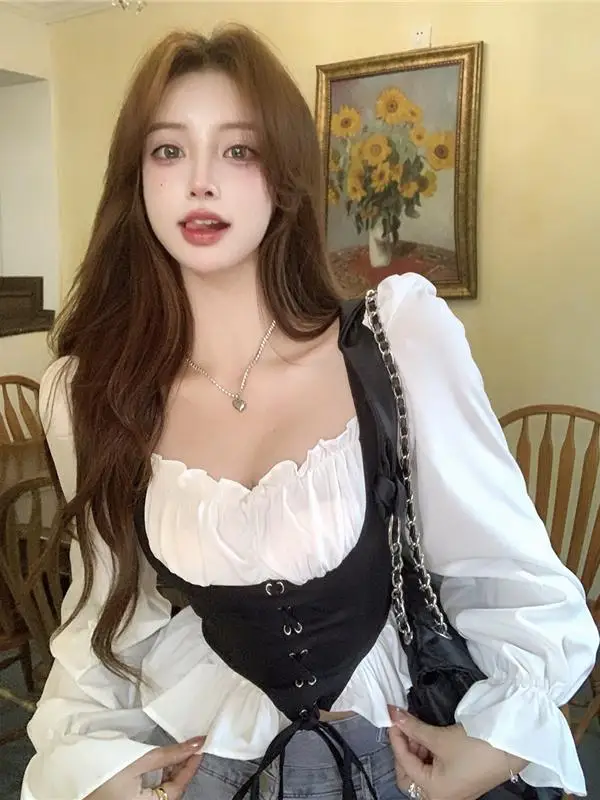 

Женское облегающее длинное платье с воротником-стойкой в стиле пэчворк, весеннее платье из двух частей с воротником-стойкой