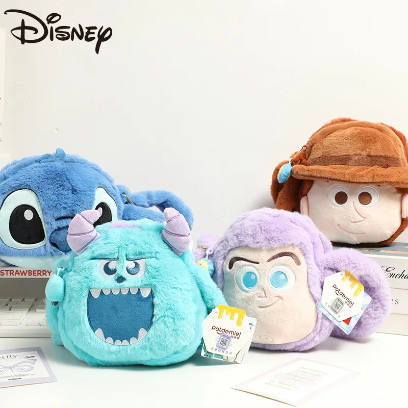 Disney-Sac à bandoulière portable Stitch Cuts, Buzz Lightyear, Judi Plush, Cute Fallow Butter, Genuine Toys, Cadeaux