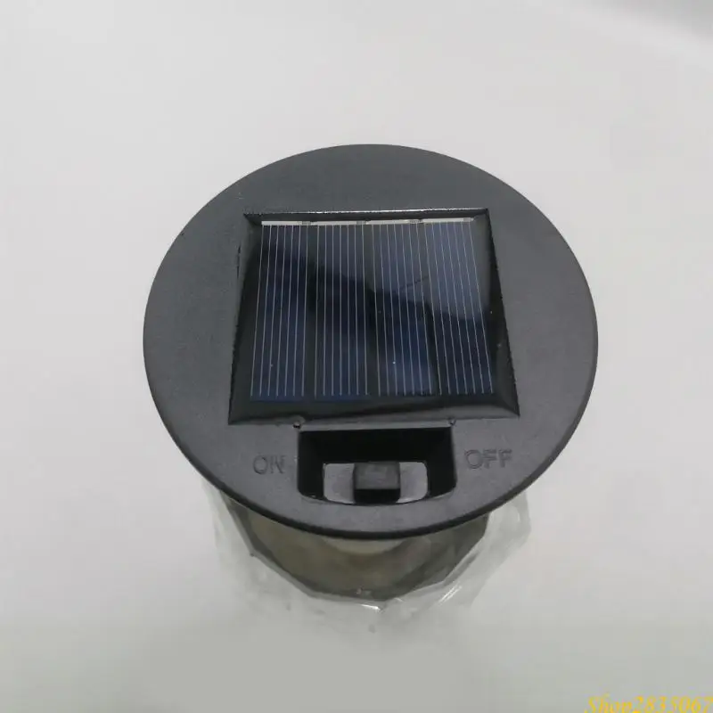 2Pcs Solar Light Replacement Top Outdoor LED Garden Lamp Simulation Flame Solar Light Panel Lid Caps Easy to Use 831F