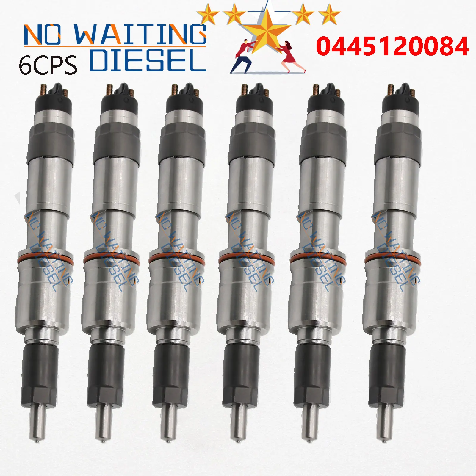 6PCS 0445120084 Common Rail Injector Number 0 445 120 084 Fuel Injection Systems 0986435523 0986AD003 For IVECO