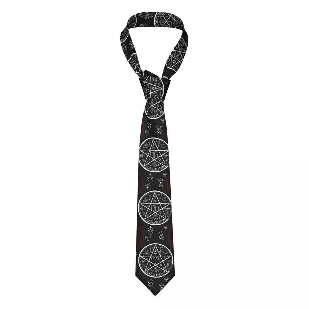 Pentagram And Mystic Tie For Men Women Necktie  Clothing Accessories