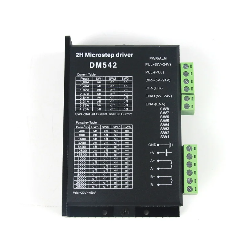 

1pcs DM542 Stepping Motor Controller 2-phase Digital Stepper Motor Driver 18-48V DC 4.2A for CNC Router 57 86 Series Motor