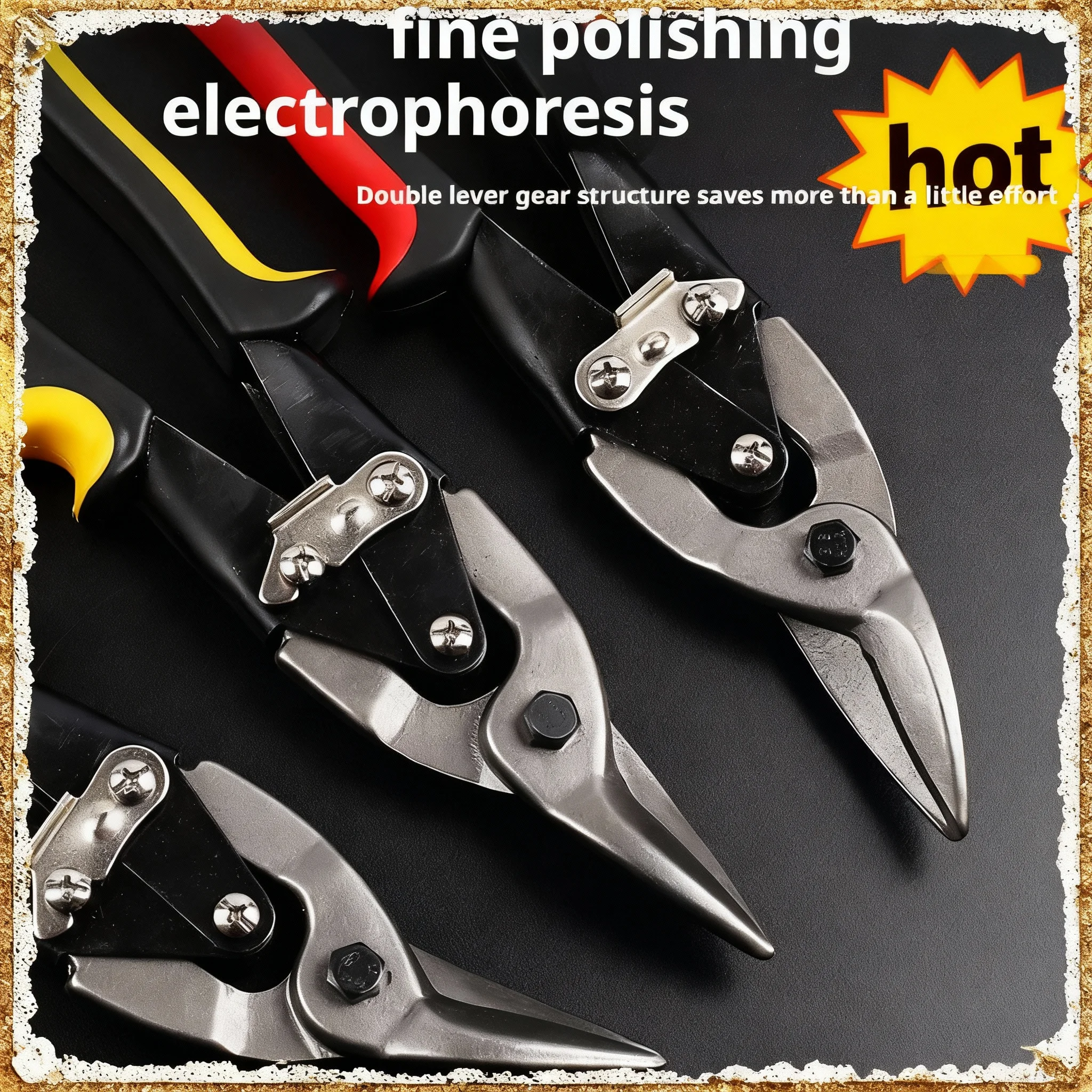 Multifunctional Iron Sheet Scissor Aviation Tin Snips Heavy Duty Chrome Vanadium Steel Metal Cutter Shears For Cutting Sheet
